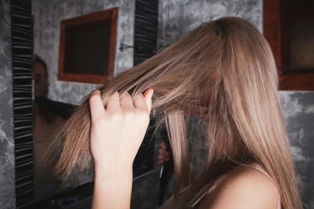 Japanese Korean style haircut color blowout