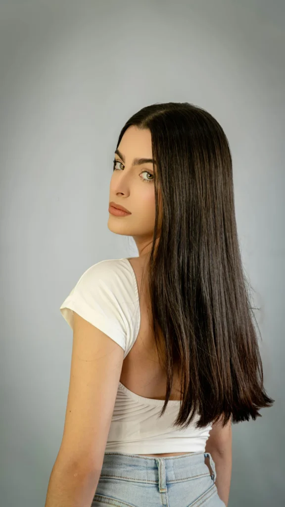 Japanese Korean style haircut color blowout