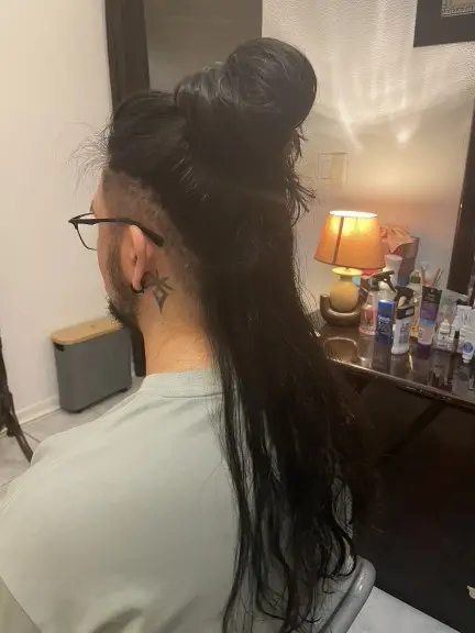 Korean-inspired men's haircut with texture and movement at Seoul Scissors, Brooklyn