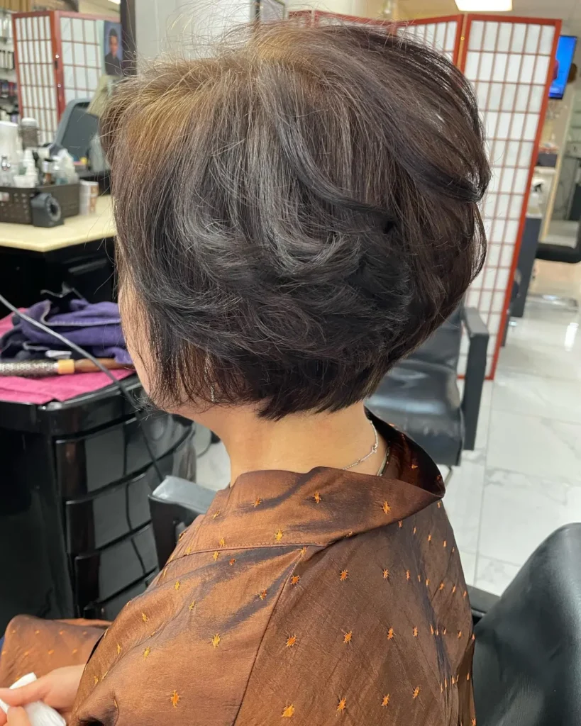Korean perm blowout color