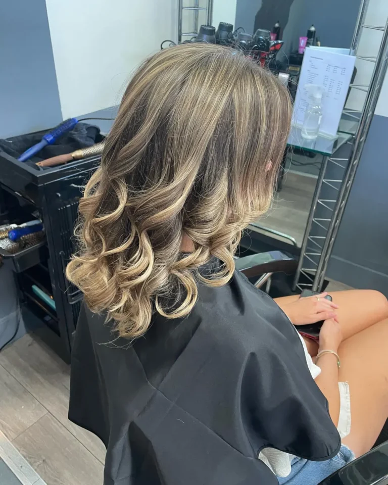 Korean style haircut color blowout