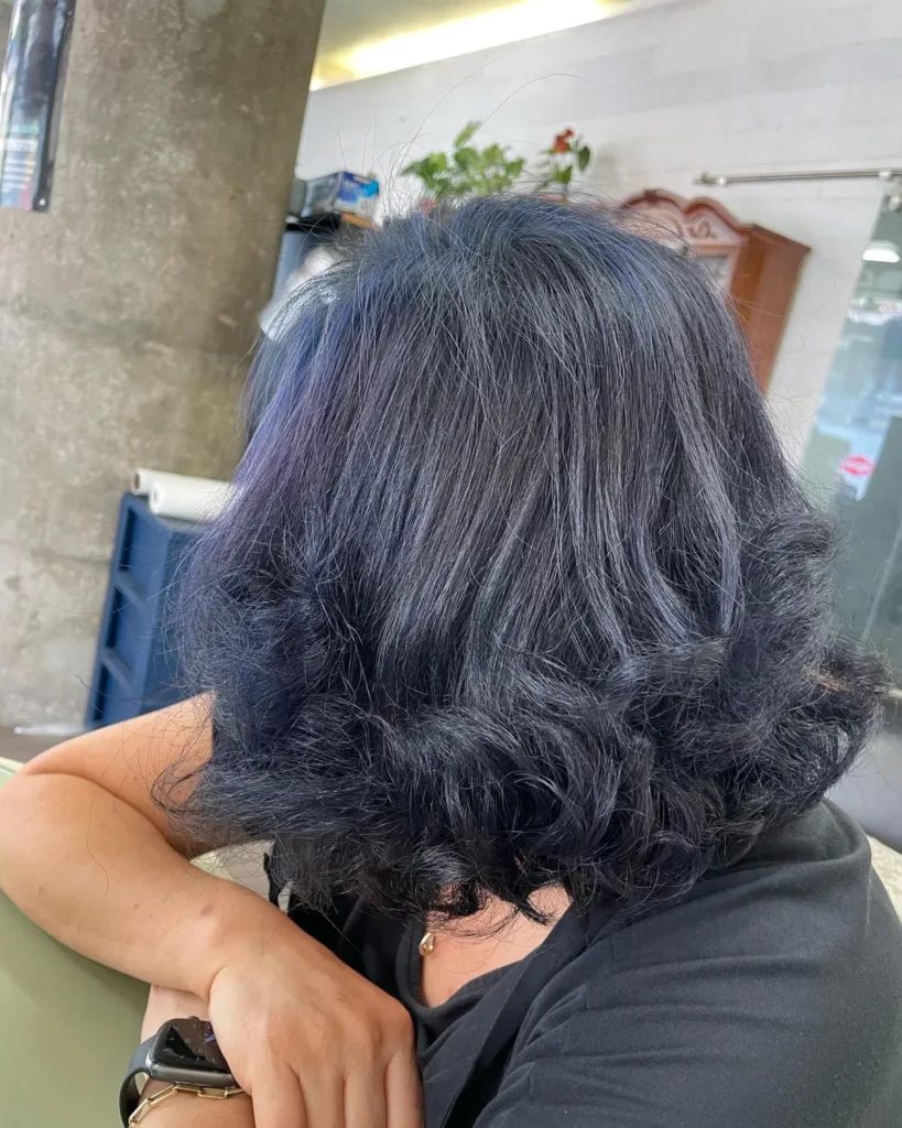 Korean style haircut color blowout