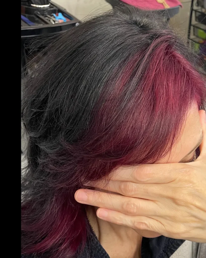 Korean style haircut color blowout