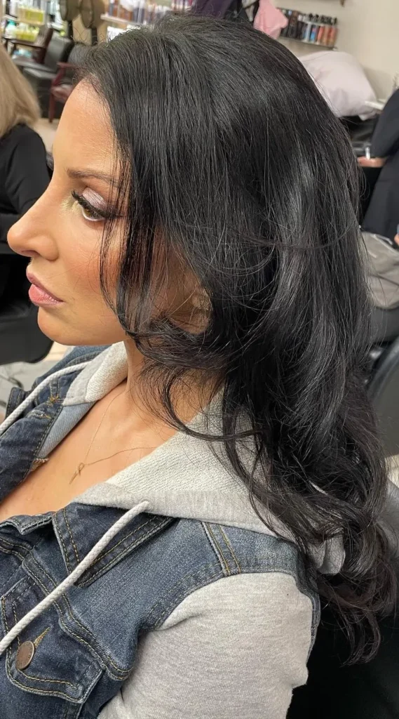 Korean style haircut color blowout
