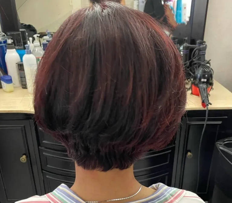 Korean style haircut color blowout