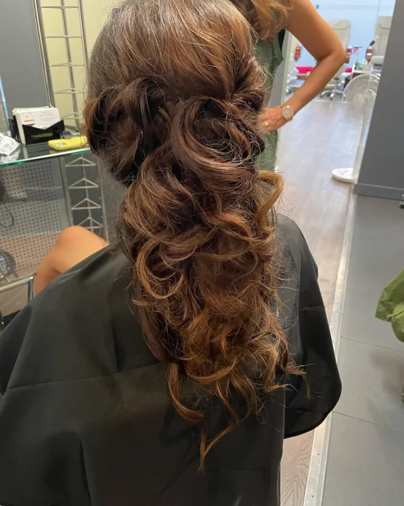 Korean style half updo