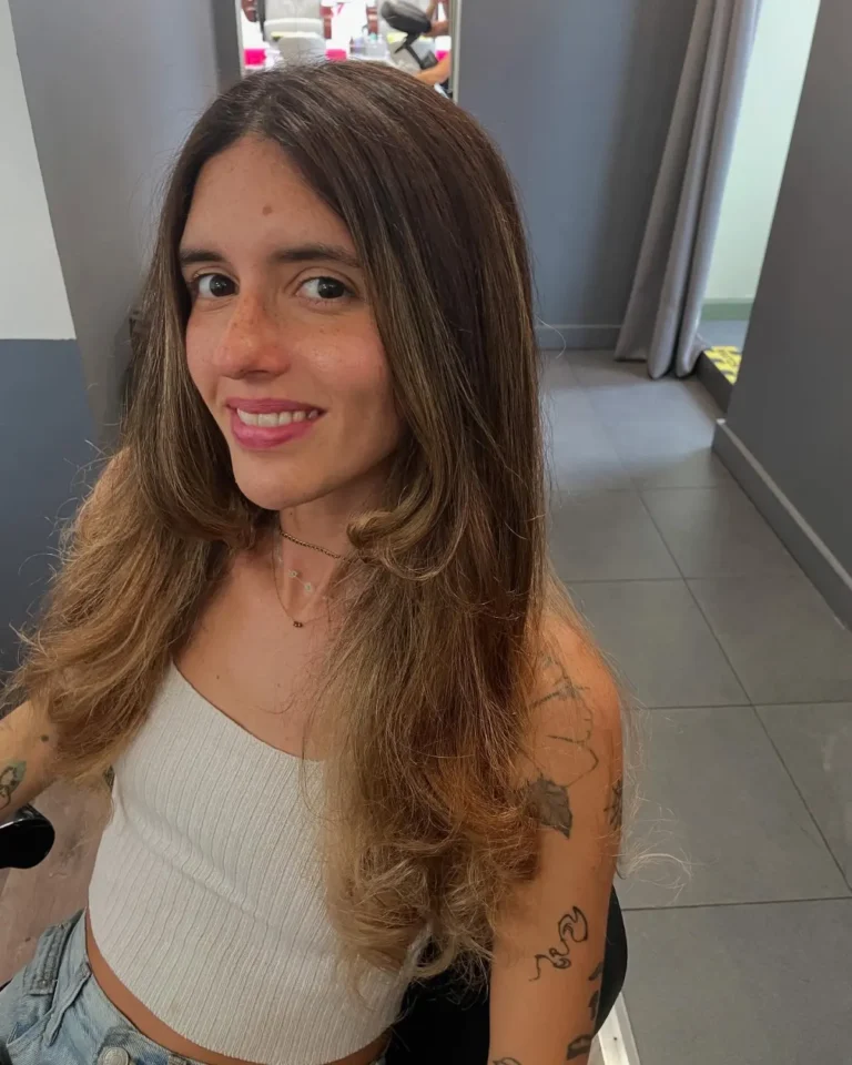 Korean style ombre highlight balayage