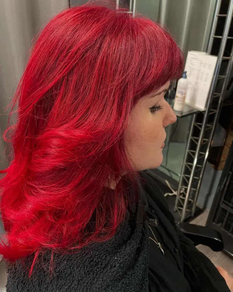 Korean style red hair color