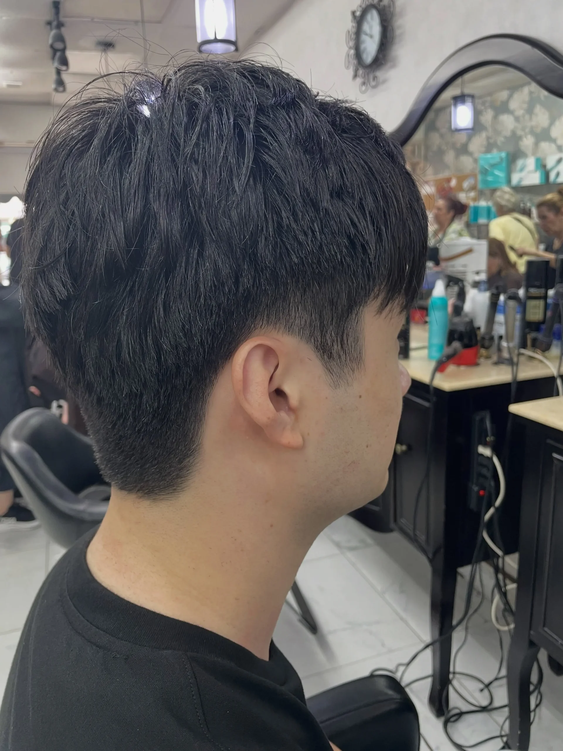 Korean dandy cut on men&rsquo;s hair with polished, natural volume, Seoul Scissors Brooklyn
