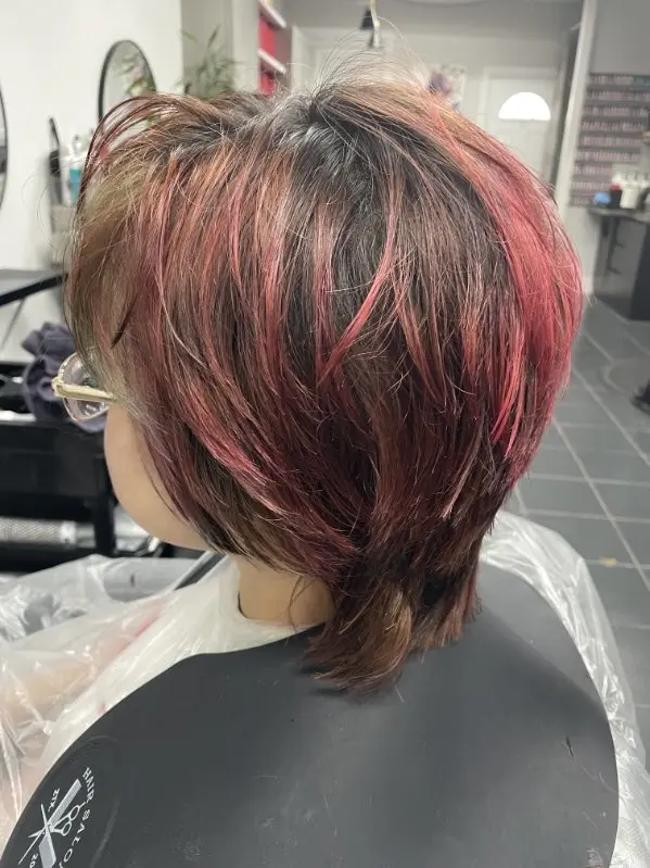 Short textured layered wolf cut at Seoul Scissors, Brooklyn